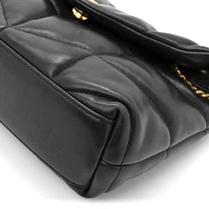 Saint Laurent Lambskin Quilted Toy Loulou Puffer Monogram Chain Satchel Black 12 of 15