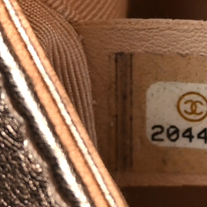 Chanel Metallic Calfskin Perforated Small Boy Flap Gold 7 of 9