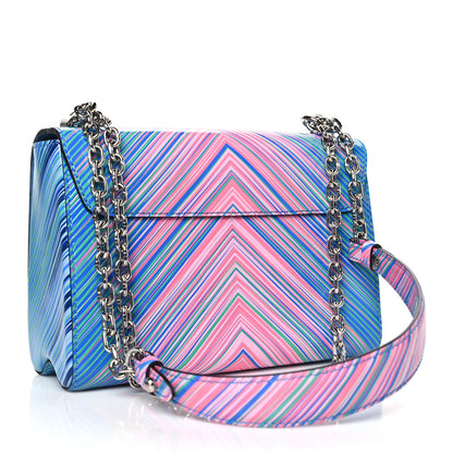 Louis Vuitton Epi Tropical Twist Shoulder Bag MM Blue Rose 4 of 9