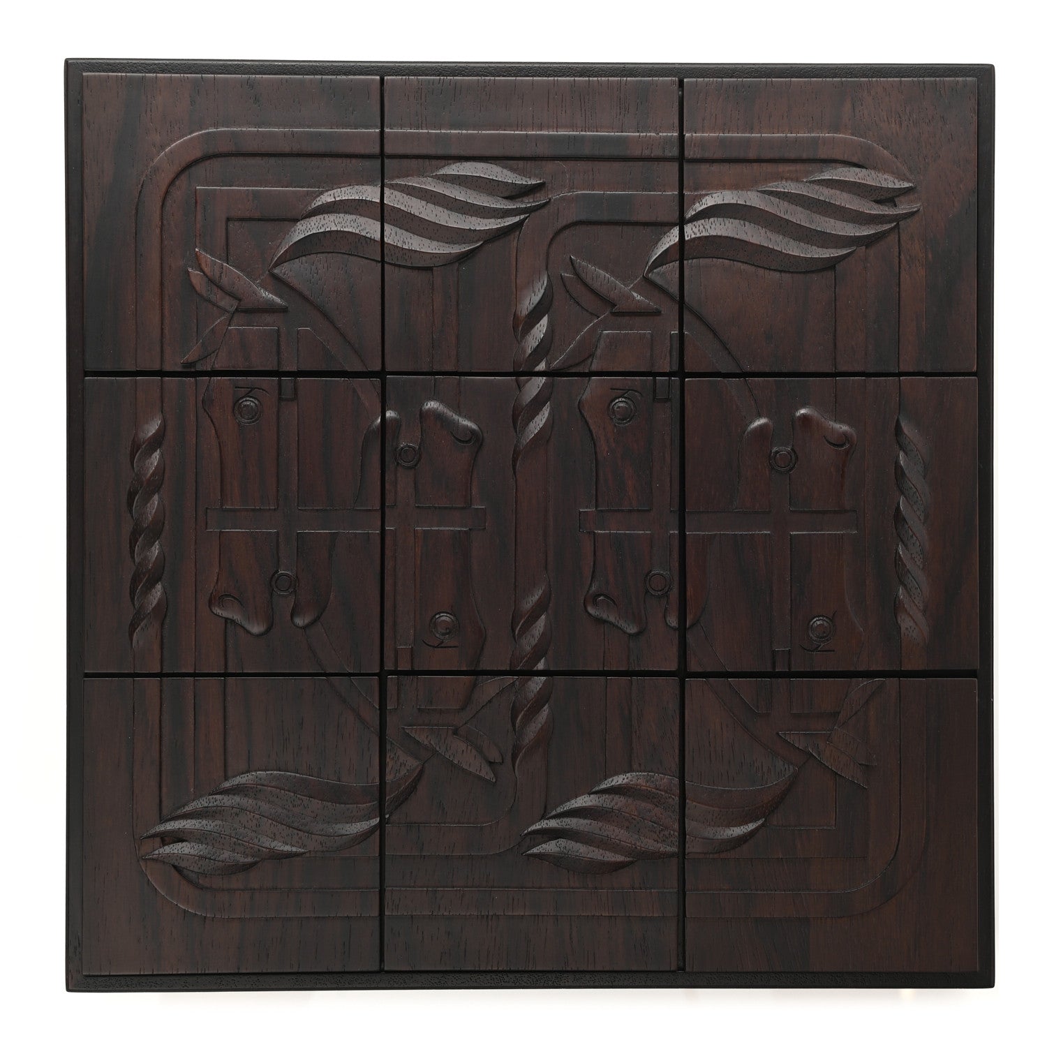 Hermes Wood Quadrige En Desordre Jewelry Box 9 of 10