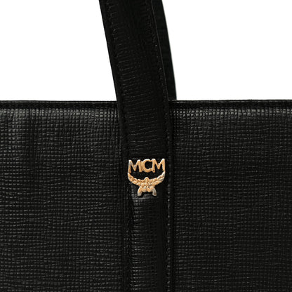 MCM Calfskin Studded Tote Black 7 of 14