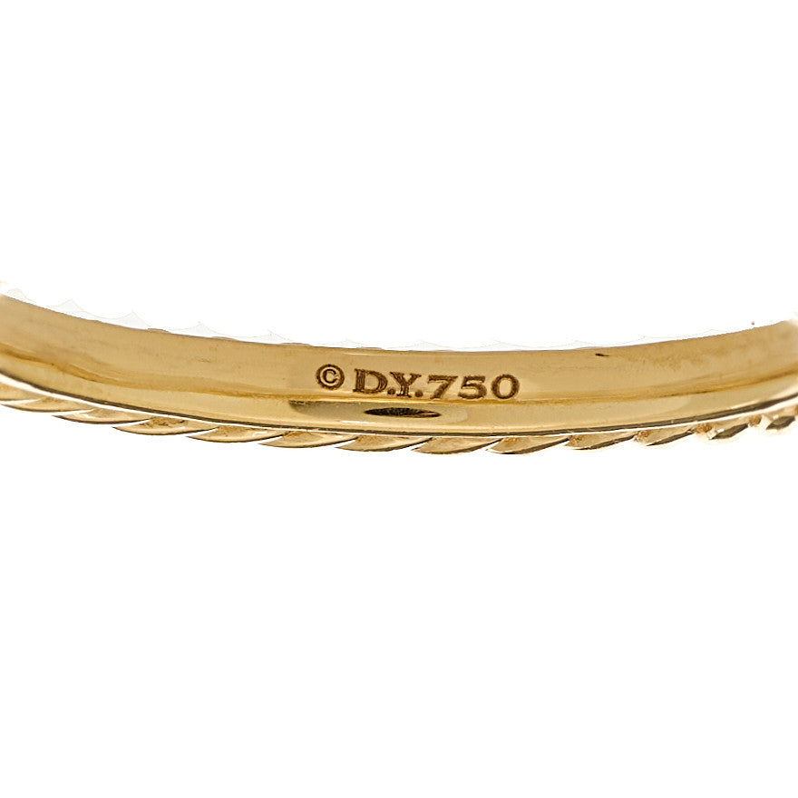 David Yurman 18K Yellow Gold 2mm Cable Classics Band Ring 48 4.5 2 of 4