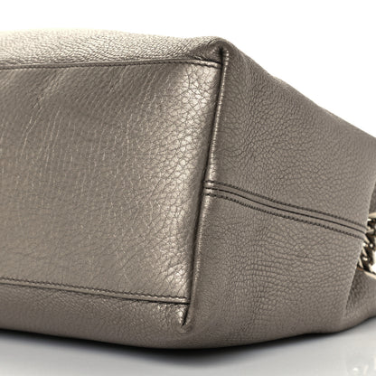 Gucci Metallic Pebbled Calfskin Medium Soho Chain Shoulder Bag Golden Beige 11 of 11
