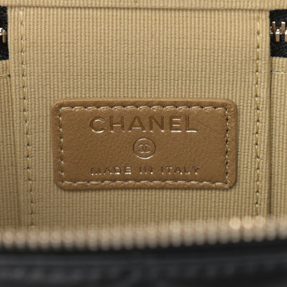 Chanel Lambskin Quilted Mini Pearl Crush Vanity Case With Chain Black 6 of 11