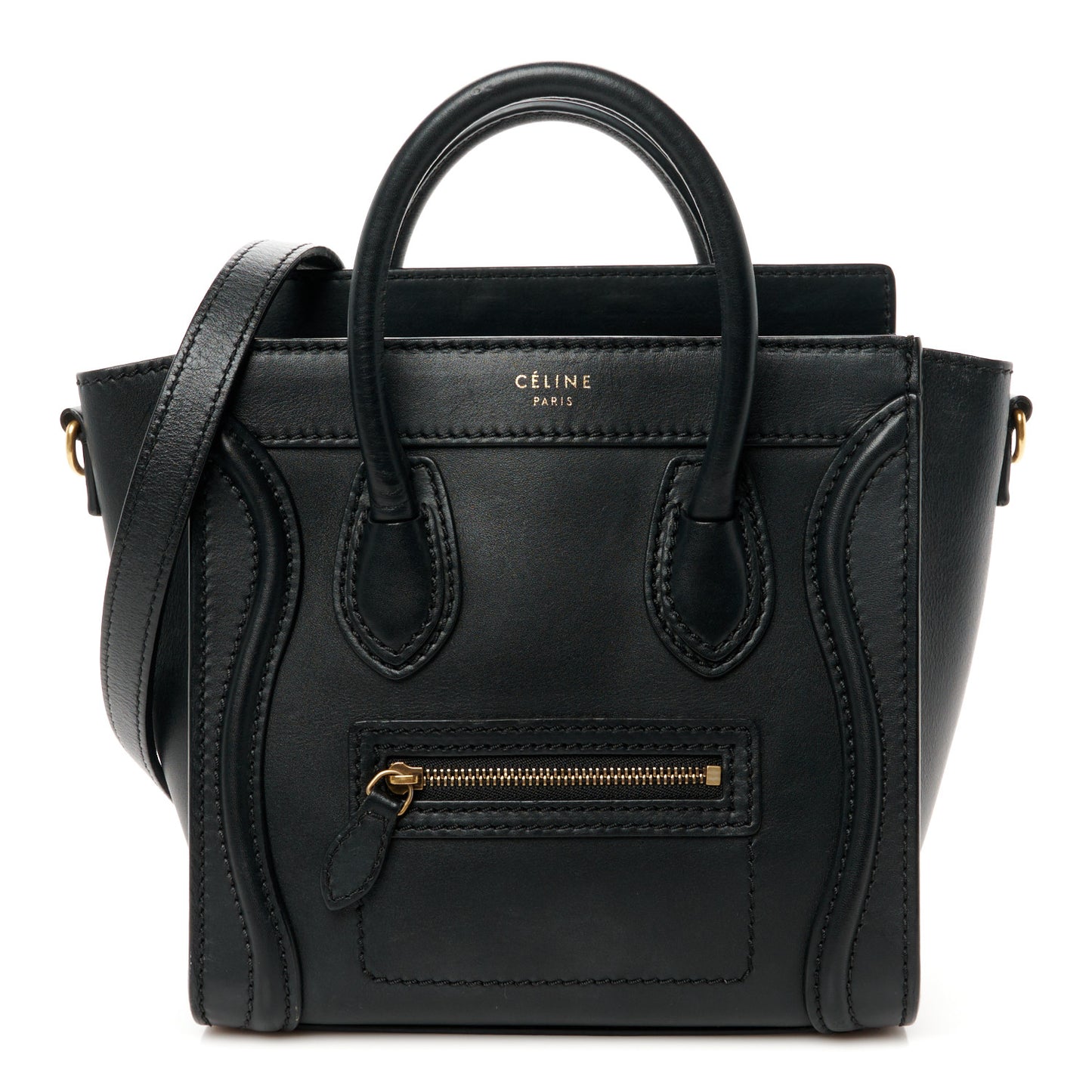 Smooth Calfskin Nano Luggage Black