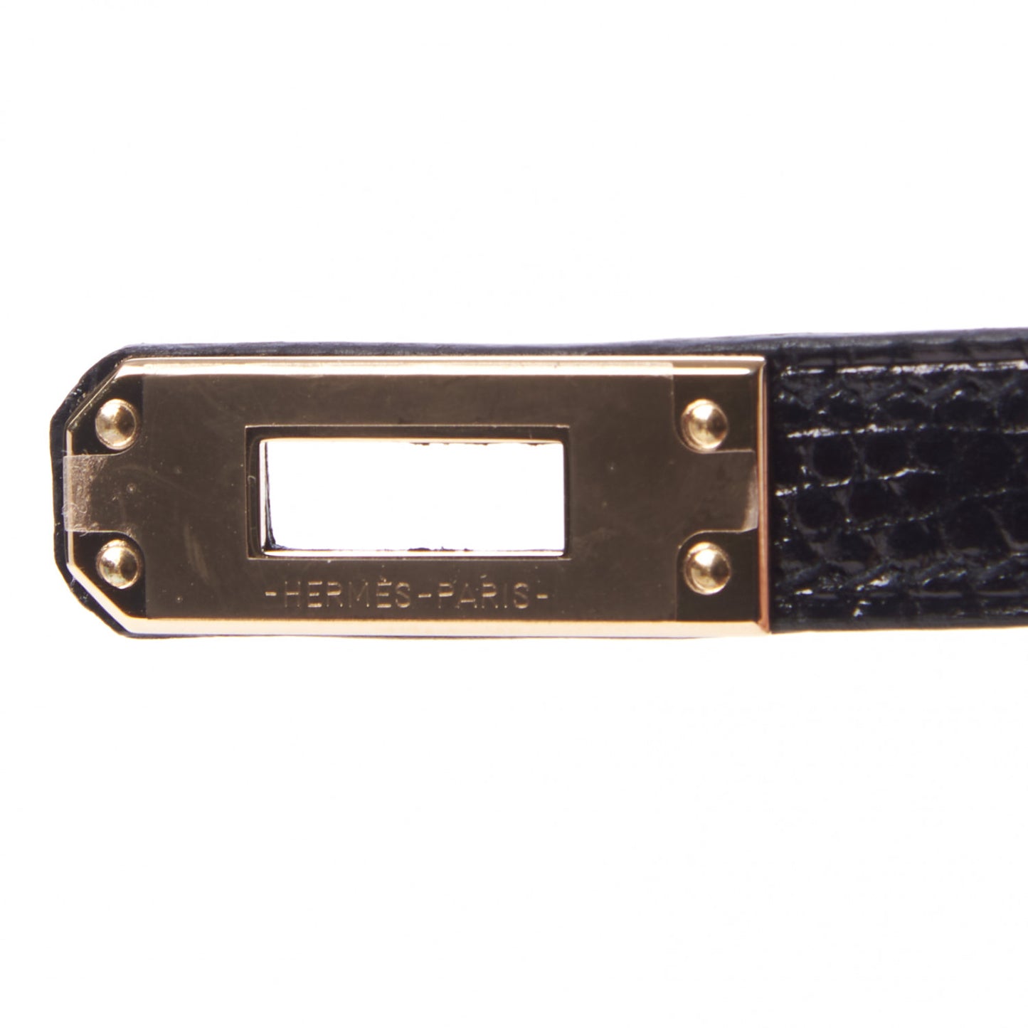 Togo Lizard Kelly Retourne Touch 25 Black