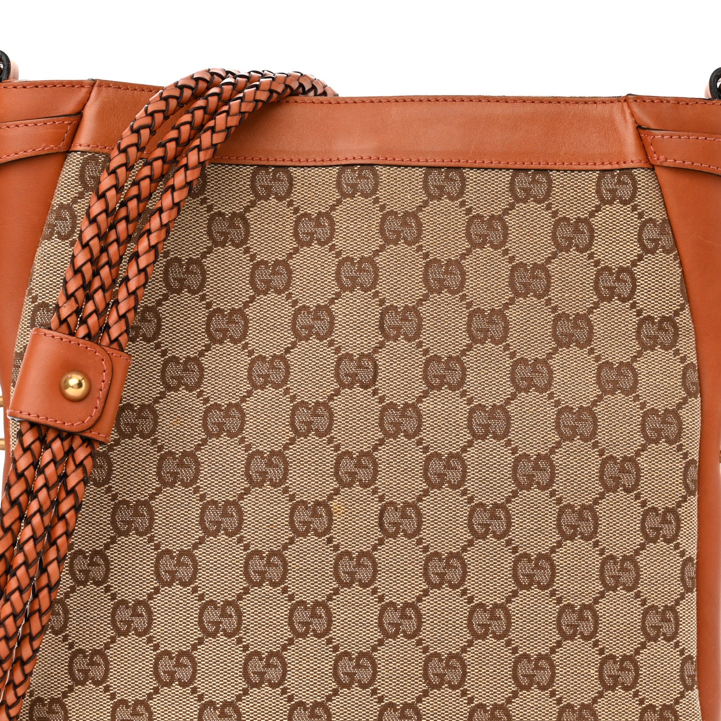 Monogram Braided Shoulder Bag Brown