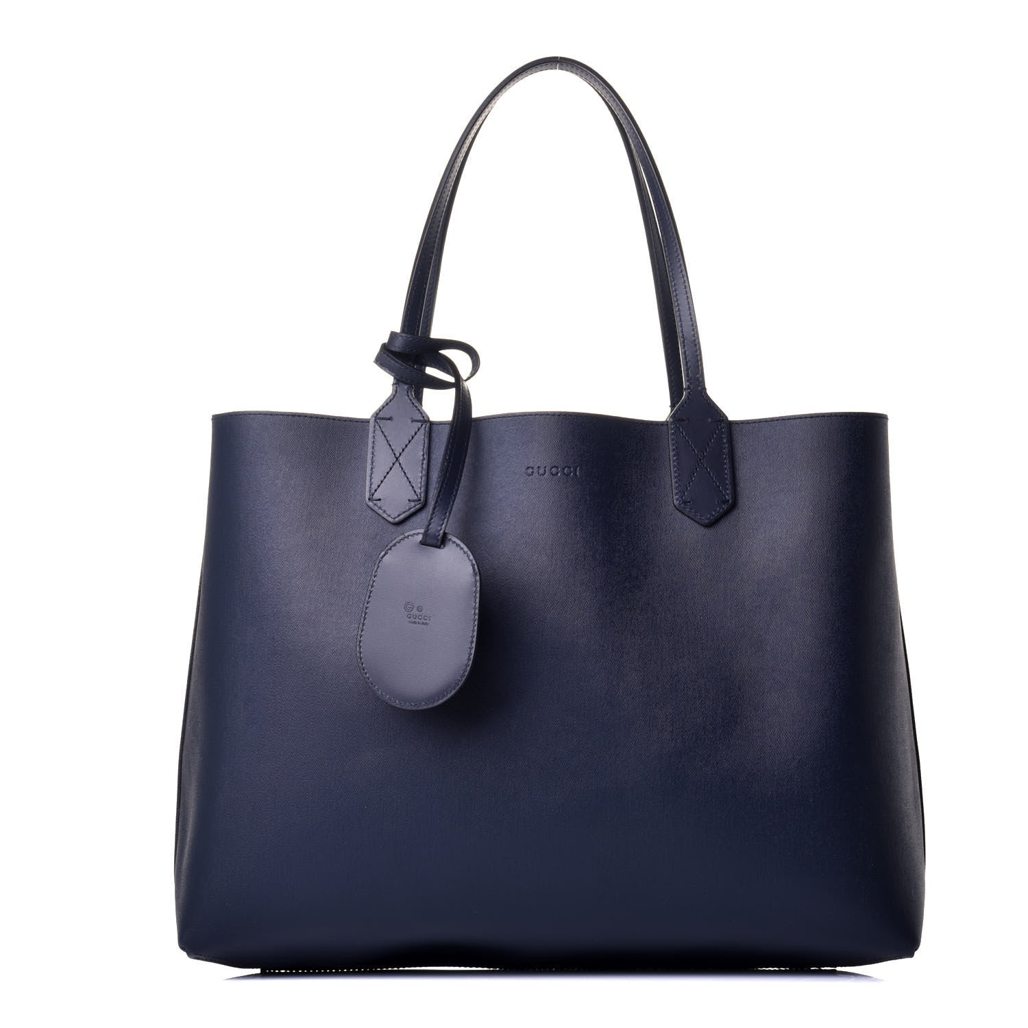 Gucci GG Supreme Monogram Blooms Medium Reversible Tote Beige Blue Navy 3 of 15