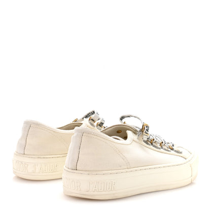 Christian Dior Canvas Walk'N'Dior Low Top Sneakers 38.5 White 5 of 8