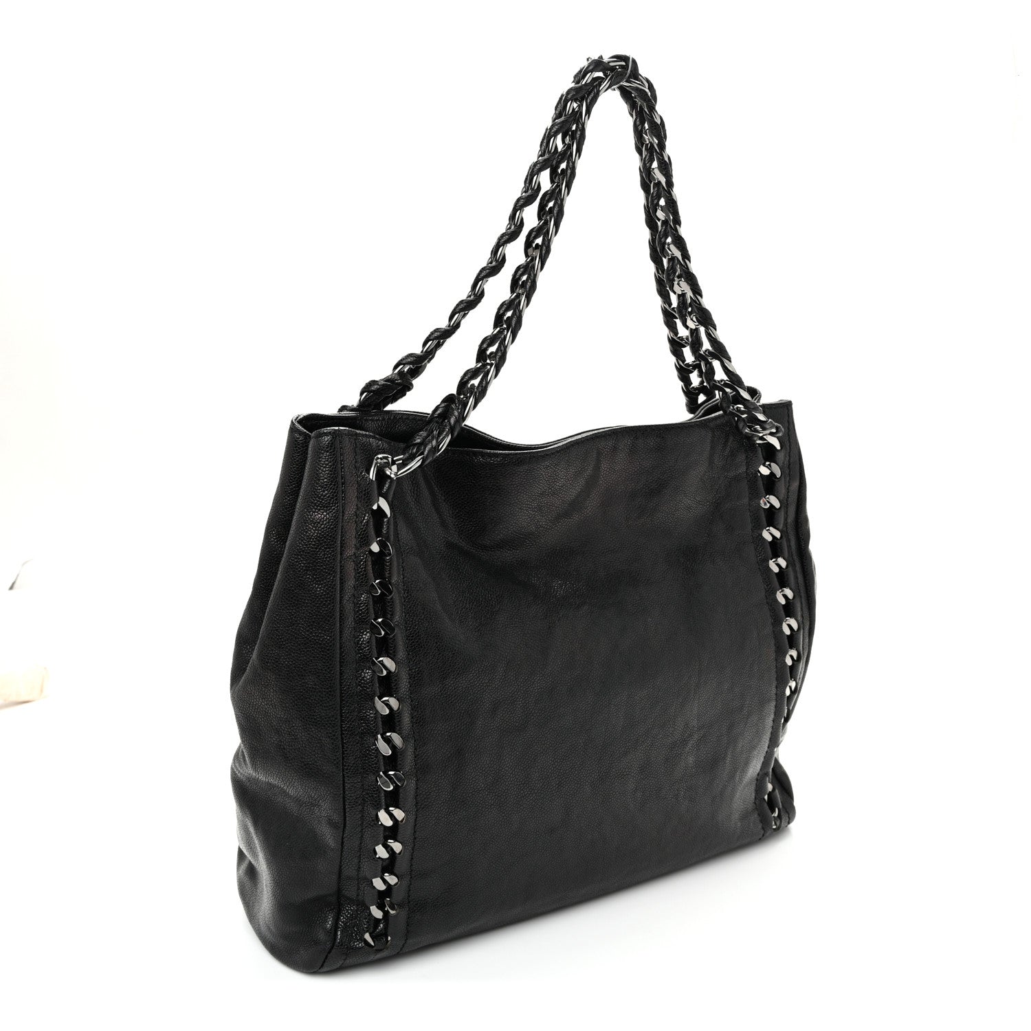 Chanel Glazed Caviar Modern Chain Tote Black 3 of 10