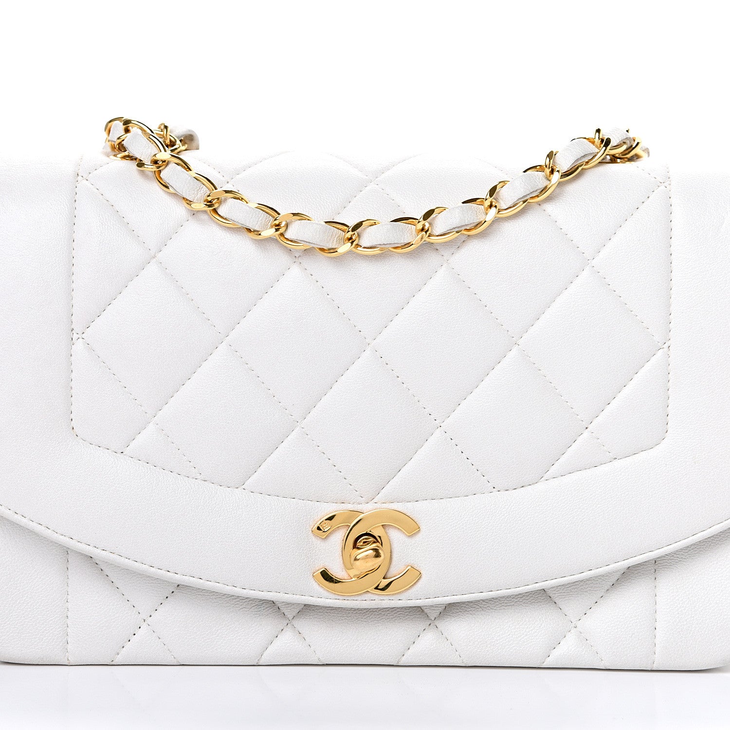 Chanel Lambskin Quilted Small Single Flap White 8 of 14