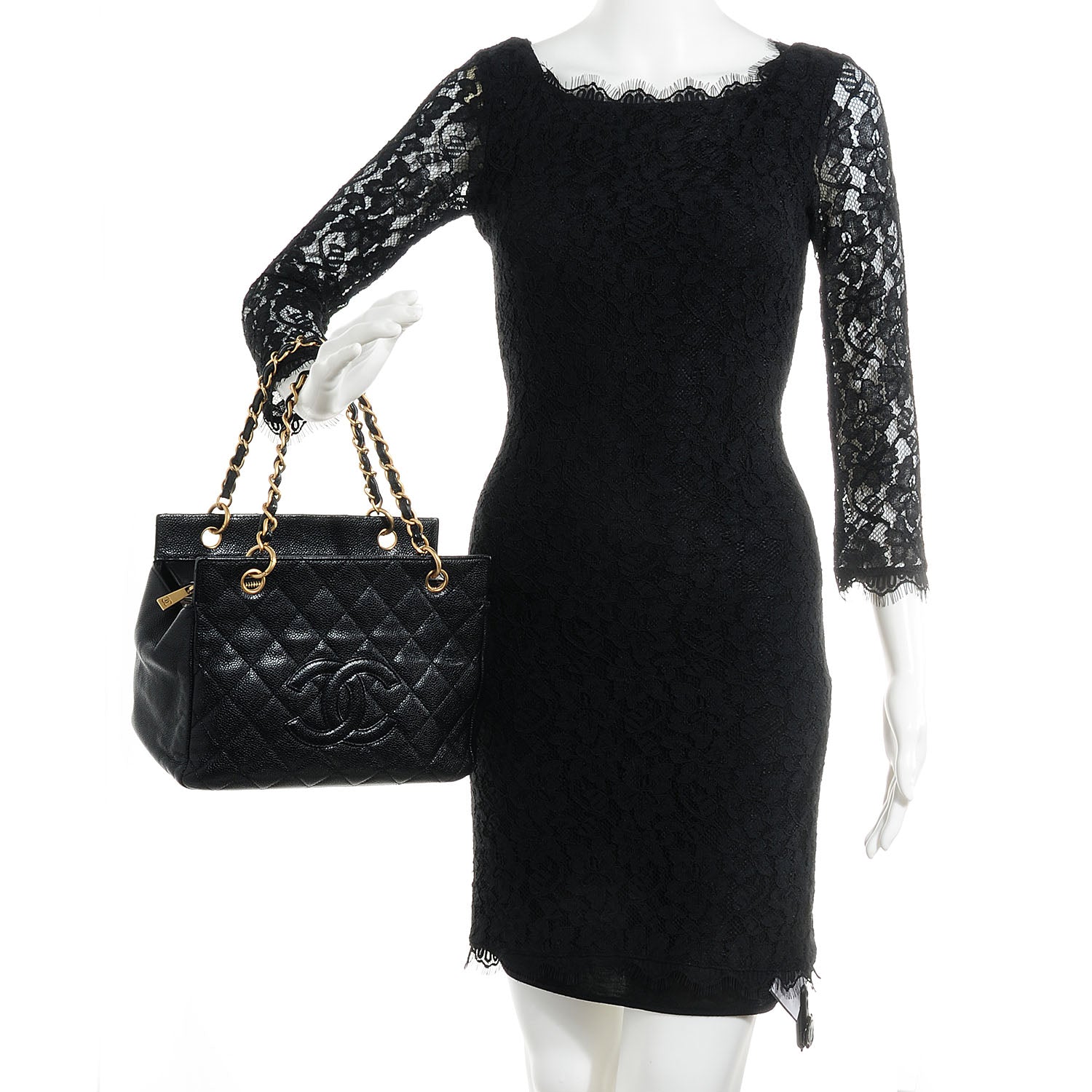 Chanel Caviar Quilted Petit Timeless Tote PTT Black 2 of 10