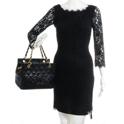 Chanel Caviar Quilted Petit Timeless Tote PTT Black 2 of 10