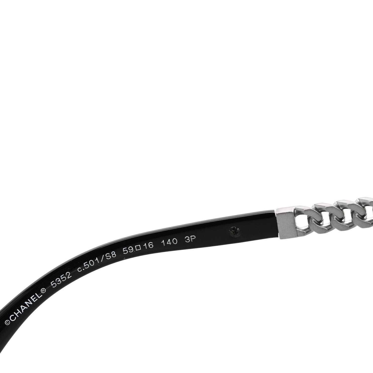 Chanel Chain Polarized Sunglasses 5352 Black 5 of 9