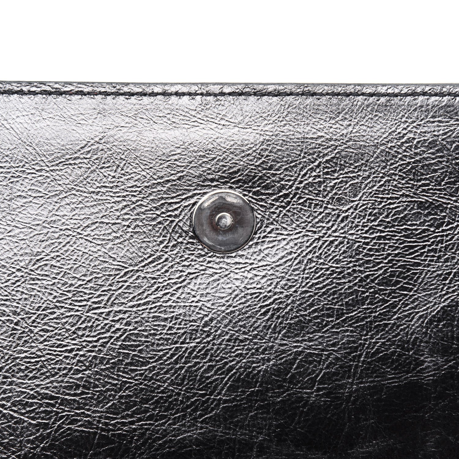 Saint Laurent Metallic Calfskin Monogram Large Belle De Jour Clutch Dark Silver 10 of 22