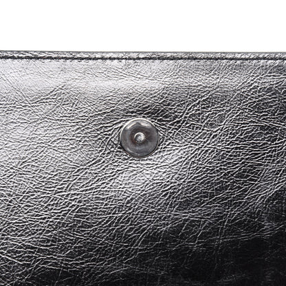 Saint Laurent Metallic Calfskin Monogram Large Belle De Jour Clutch Dark Silver 10 of 22