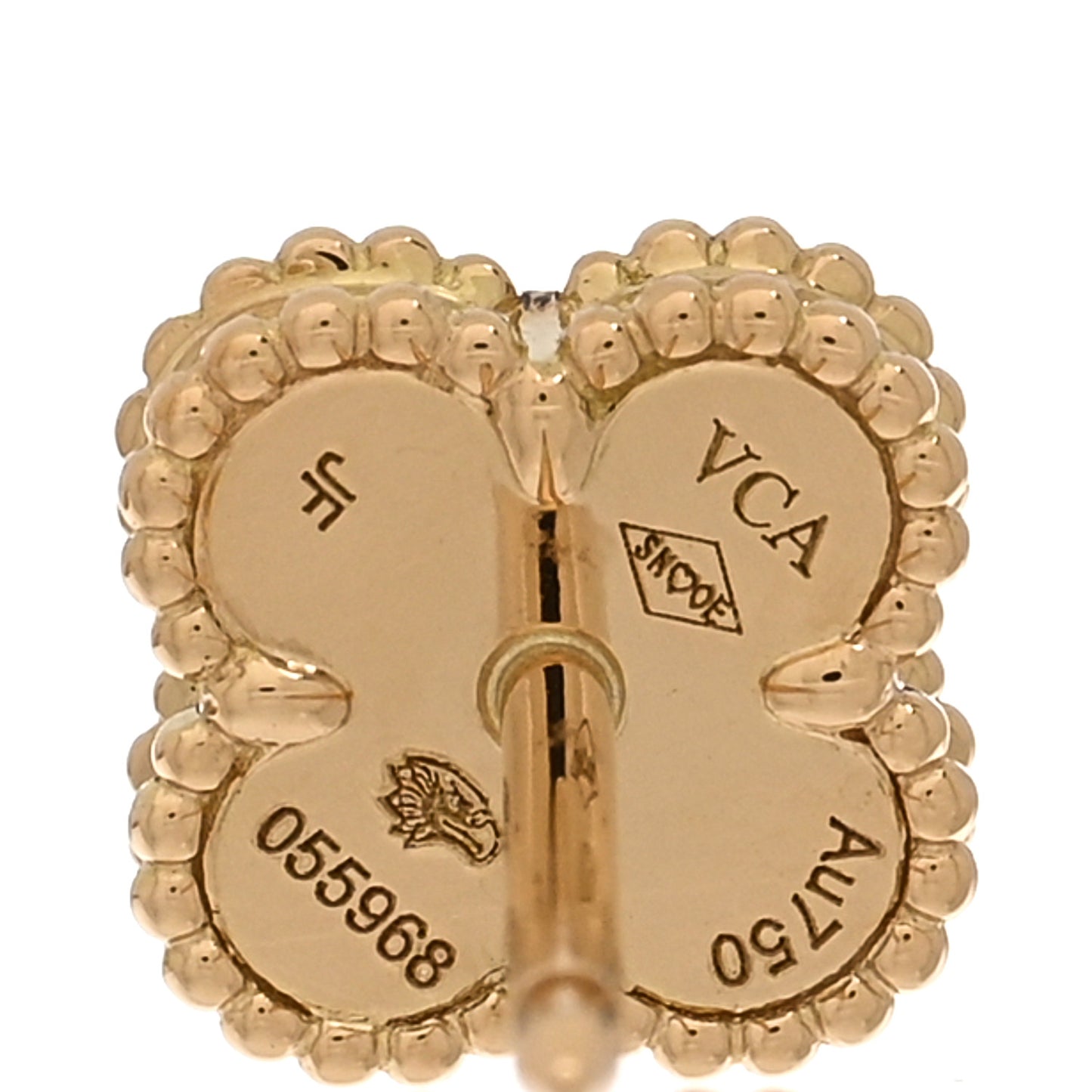 18K Yellow Gold Mother of Pearl Sweet Alhambra Earrings