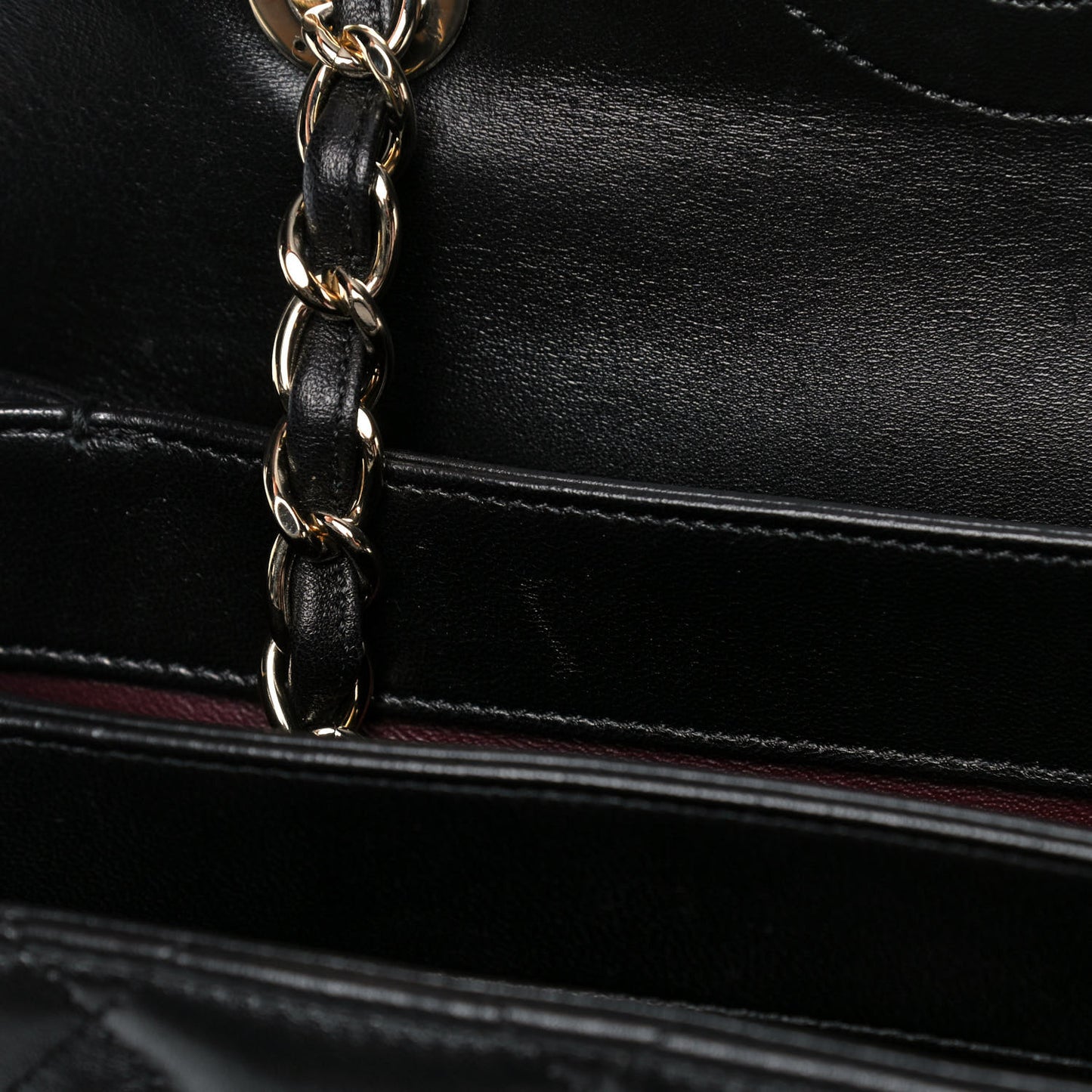 Lambskin Quilted Large Trendy CC Dual Handle Flap Bag Black