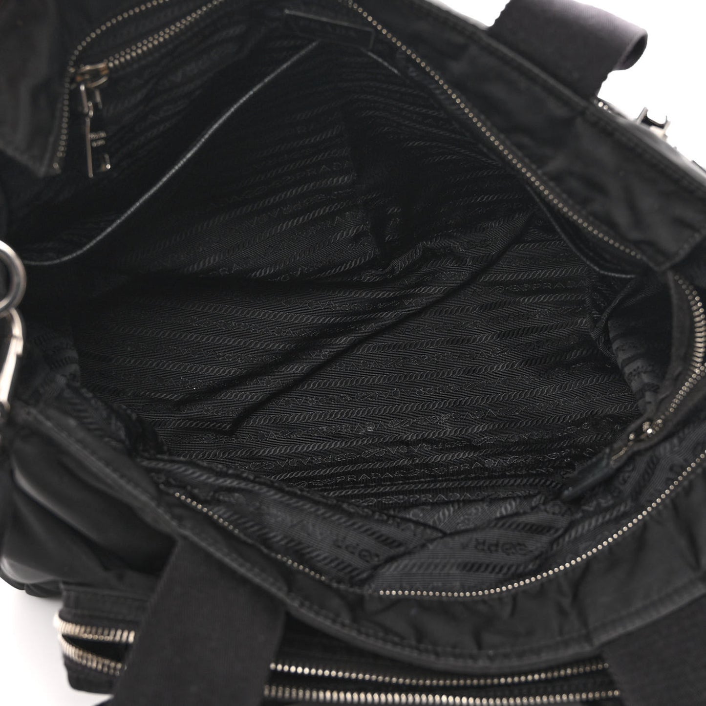 Tessuto Nylon Vela Diaper Bag Black