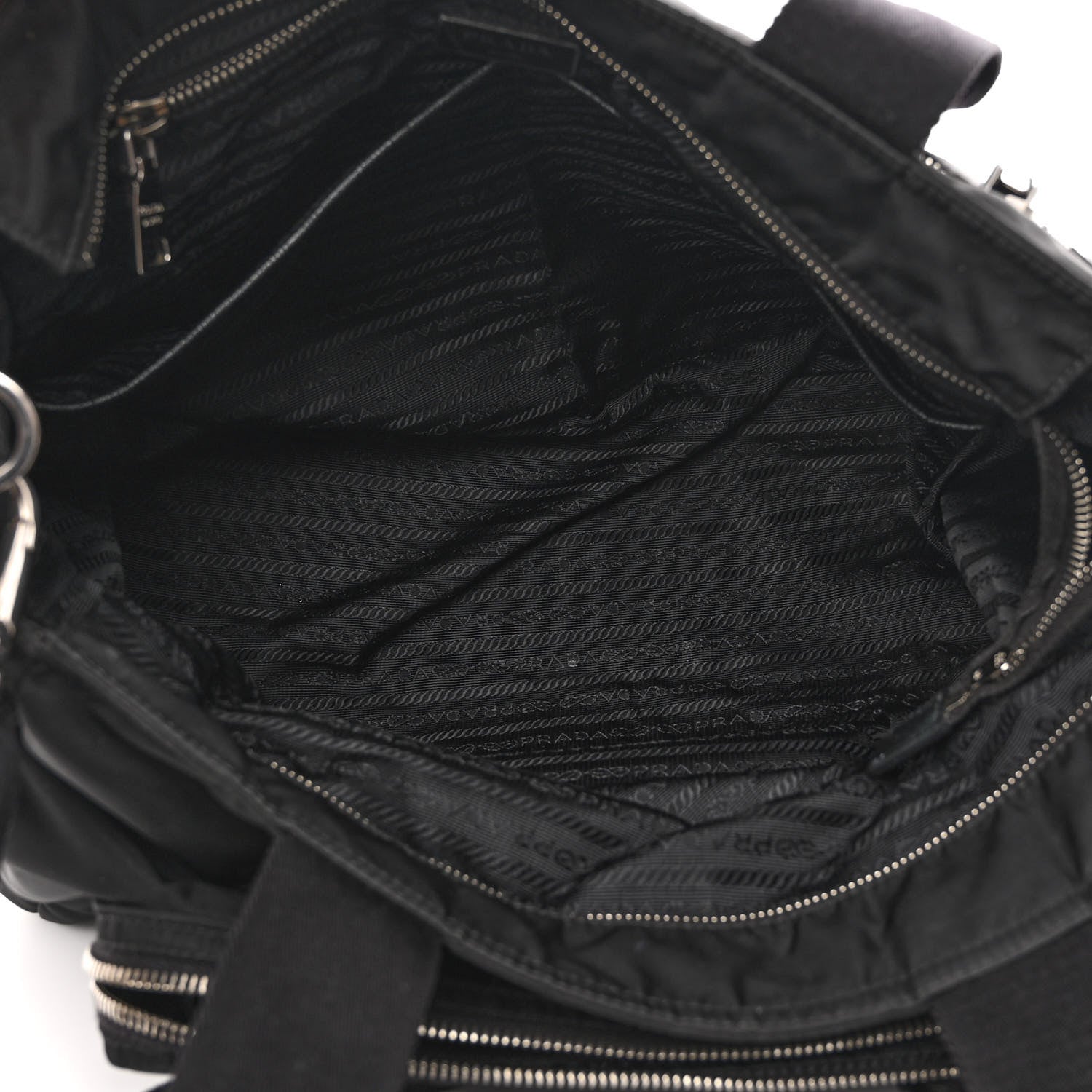 Prada Tessuto Nylon Vela Diaper Bag Black 6 of 12
