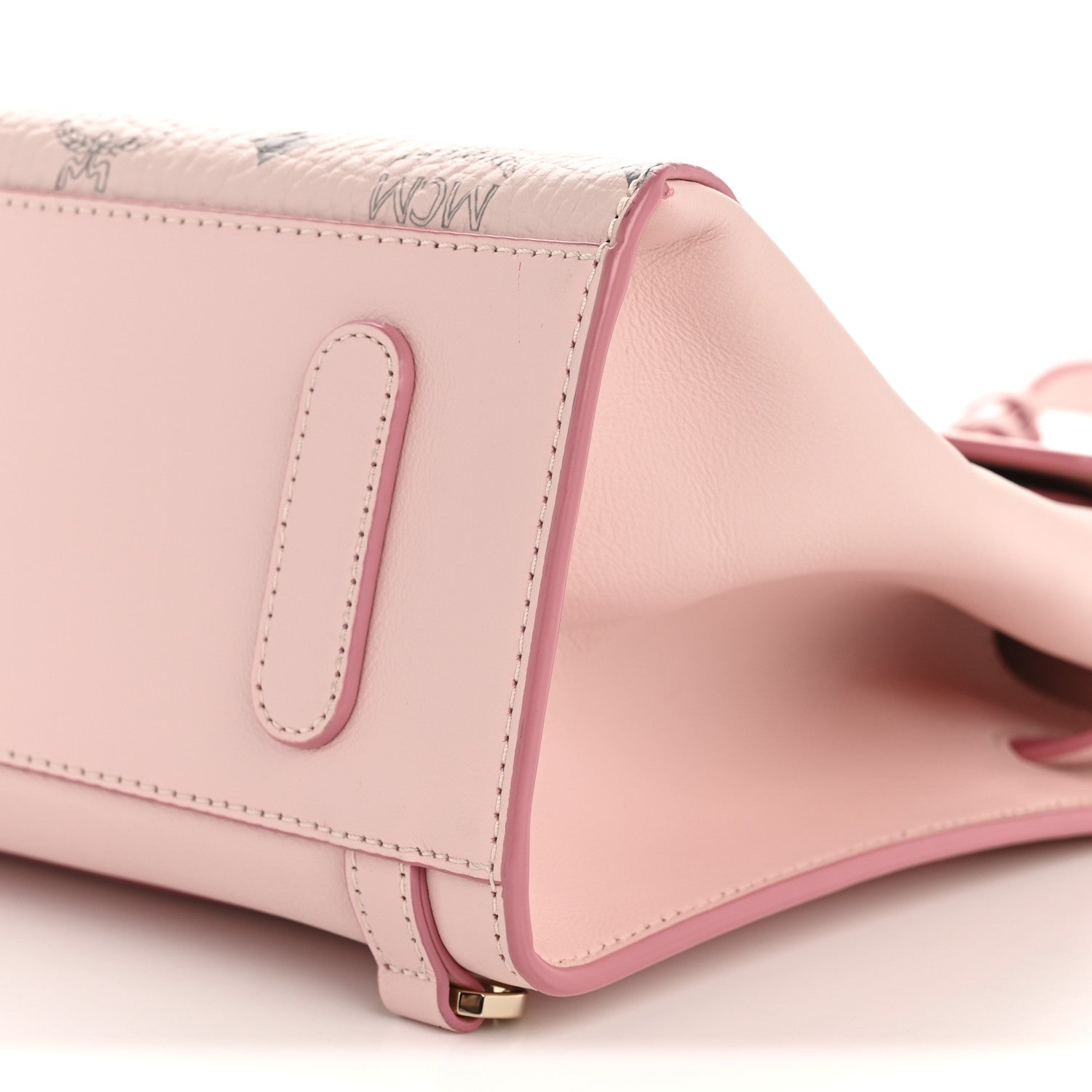 MCM Calfskin Essential Visetos Small Backpack Powder Pink 10 of 13