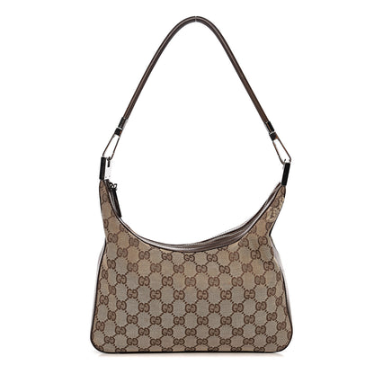 Gucci Monogram GG Small Clasp Hobo Brown 1 of 15