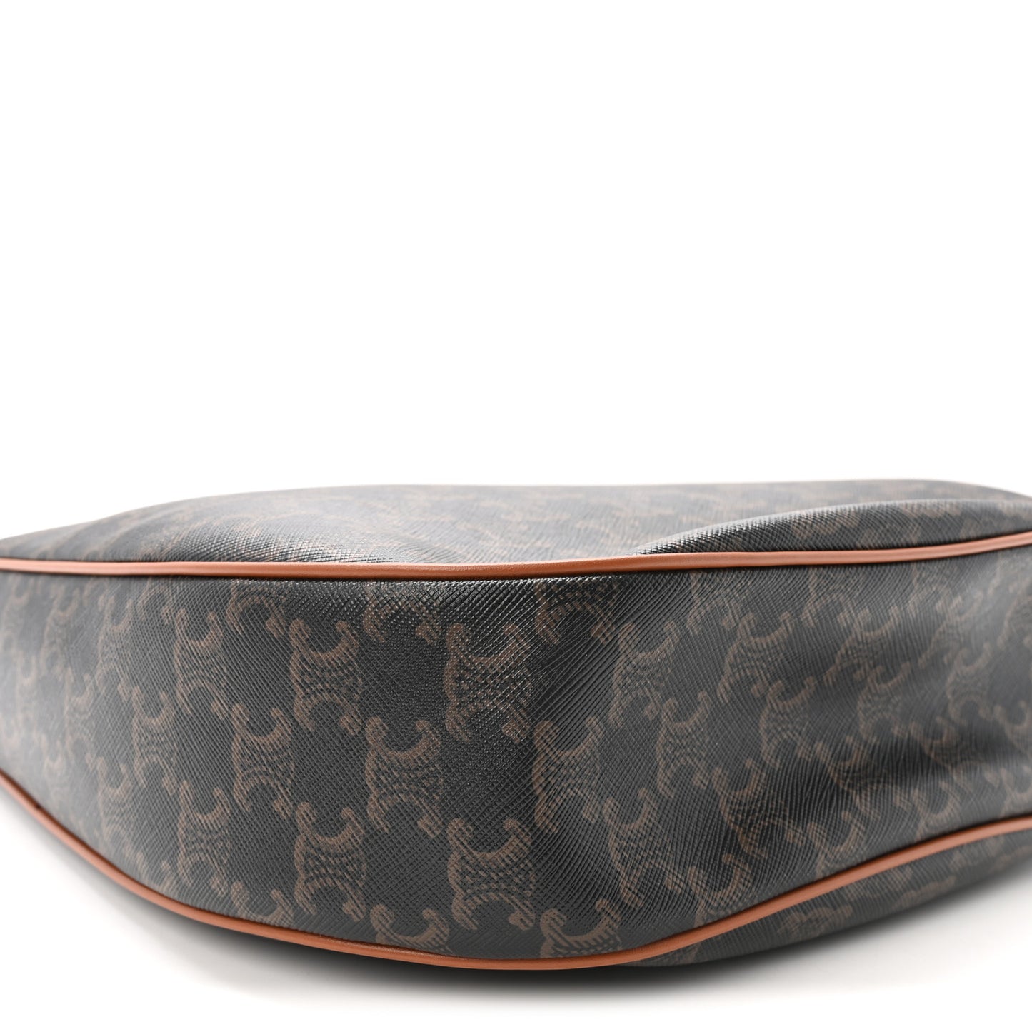 Calfskin Triomphe Canvas Heloise Shoulder Bag Tan