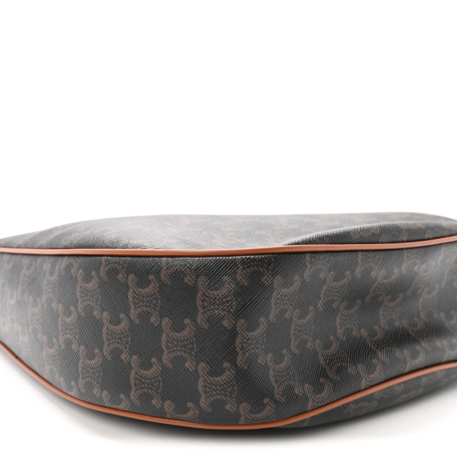 Celine Calfskin Triomphe Canvas Heloise Shoulder Bag Tan 8 of 9
