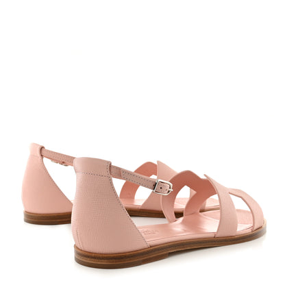 Hermes Epsom Santorini Sandals 39 Rose Porcelaine 4 of 8