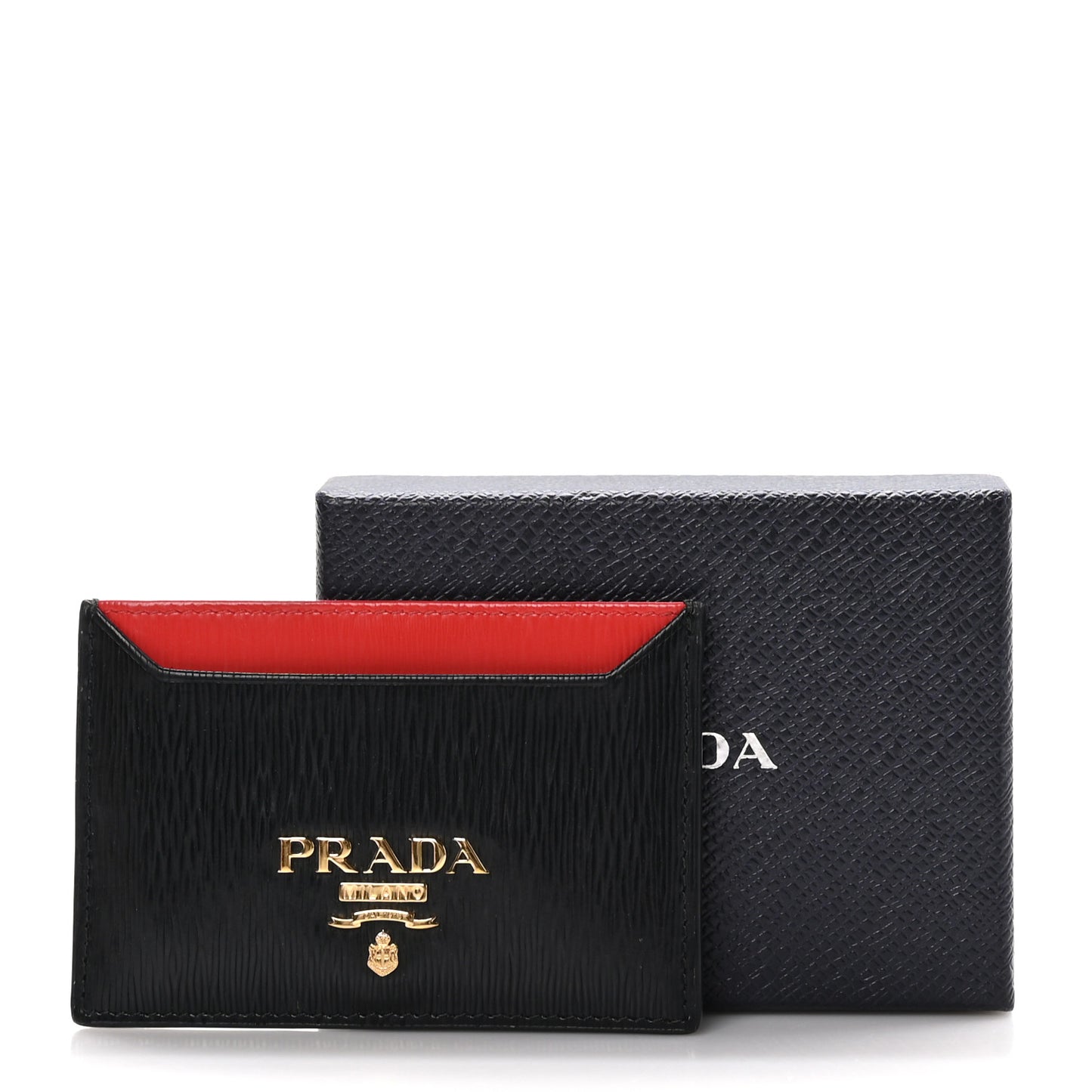 Vitello Move Metal Card Case Black Lacca