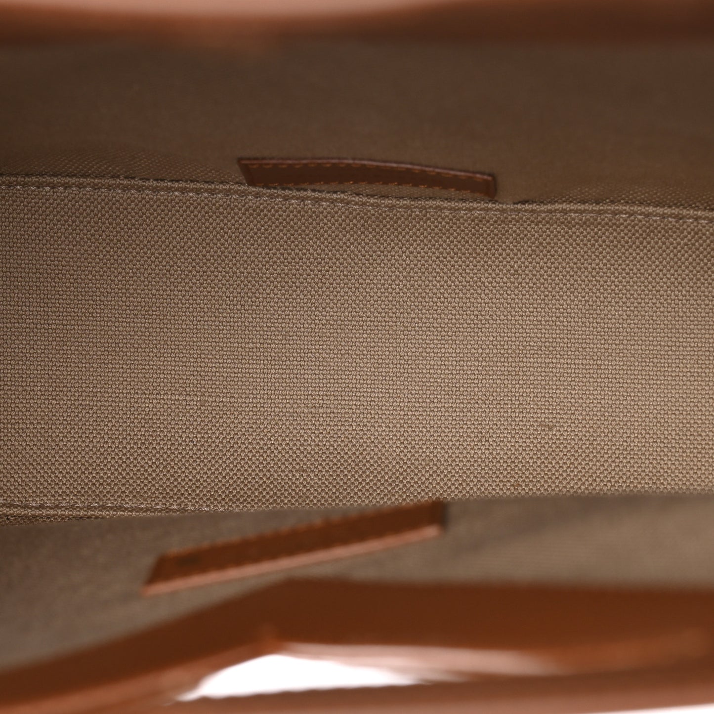 Smooth Calfskin Canvas Y Small Bucket Bag White Camel