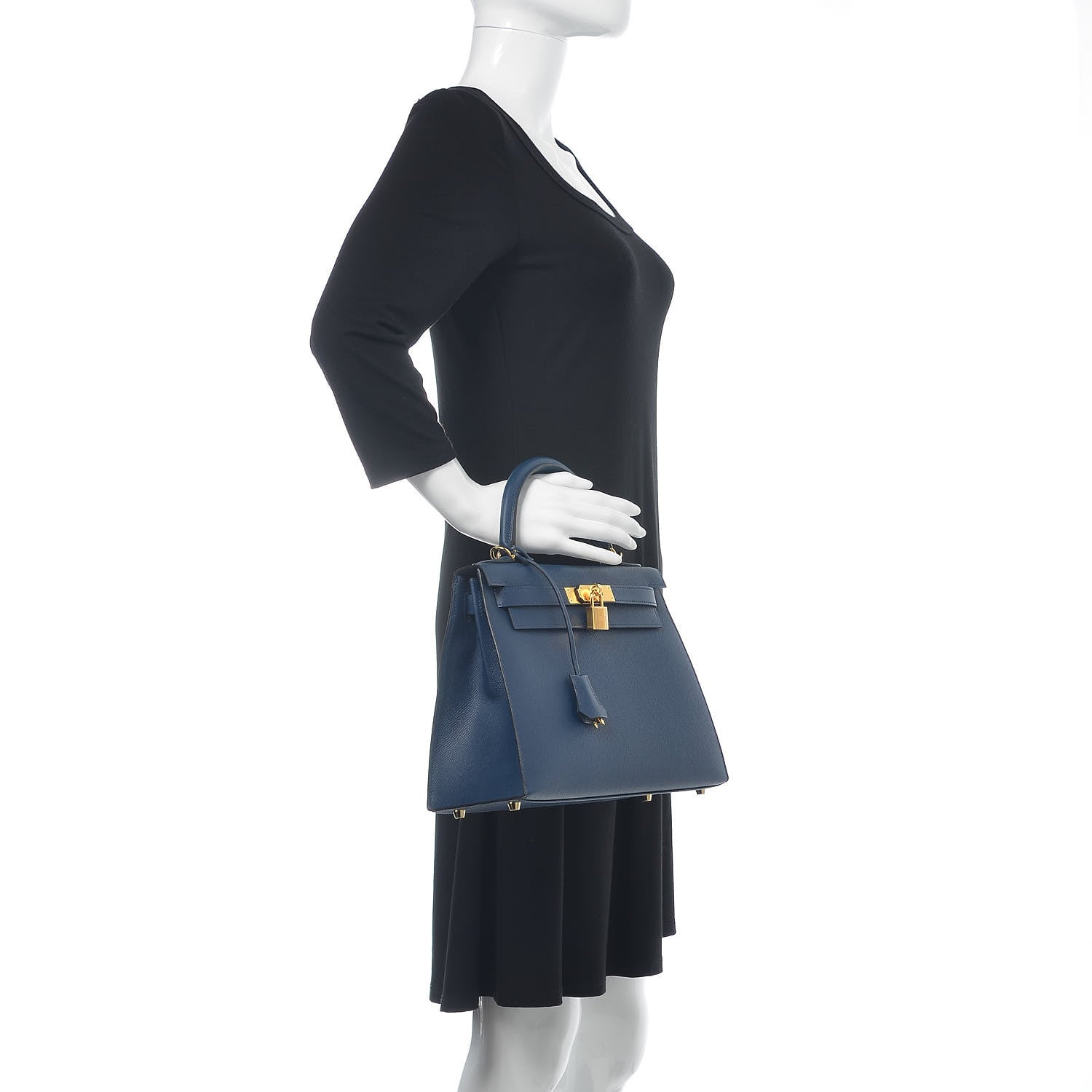 Hermes Epsom Kelly Sellier 28 Bleu De Malte 2 of 11