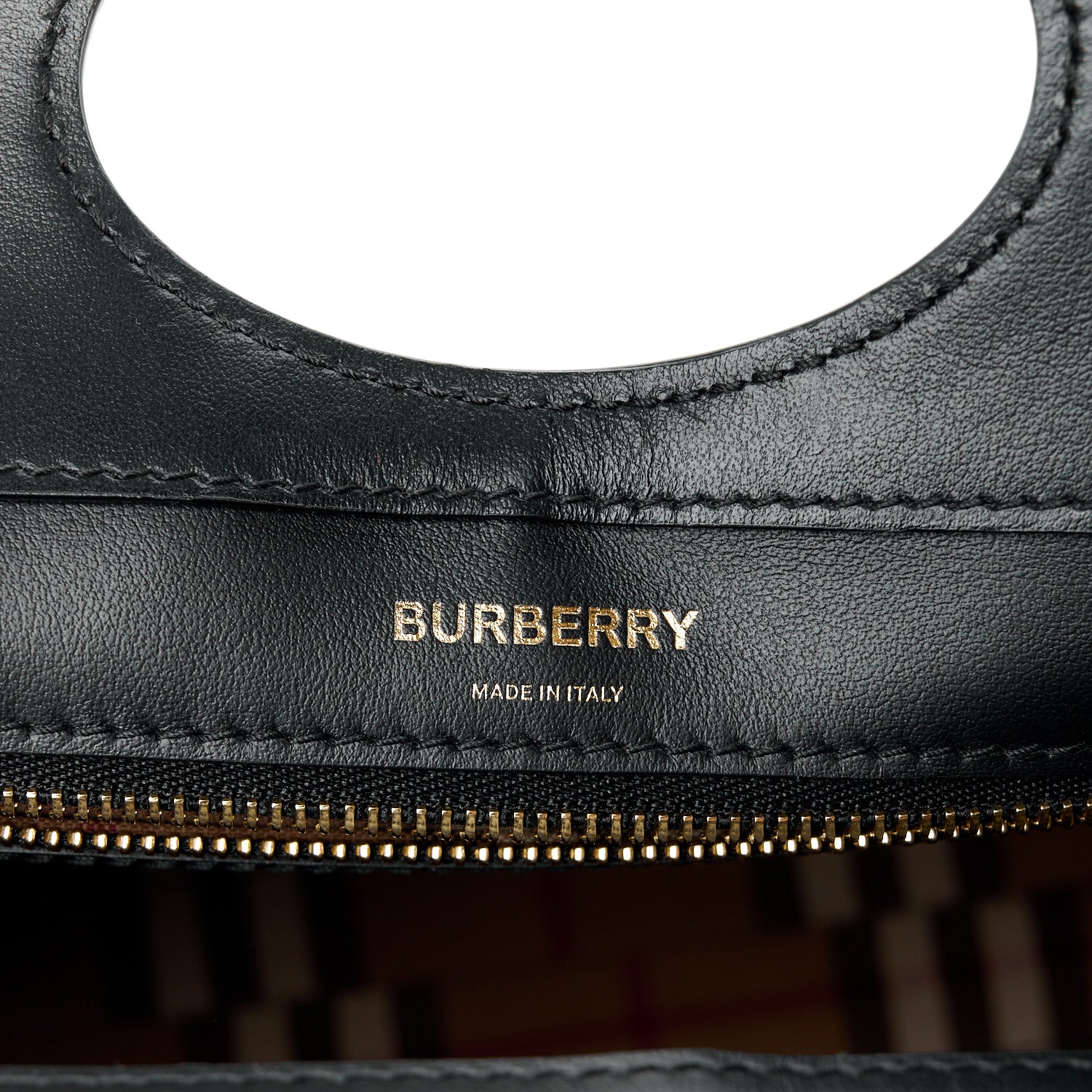 Burberry Smooth Calfskin Cashmere Check Mini Pocket Bag Brown 8 of 13