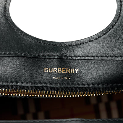 Burberry Smooth Calfskin Cashmere Check Mini Pocket Bag Brown 8 of 13