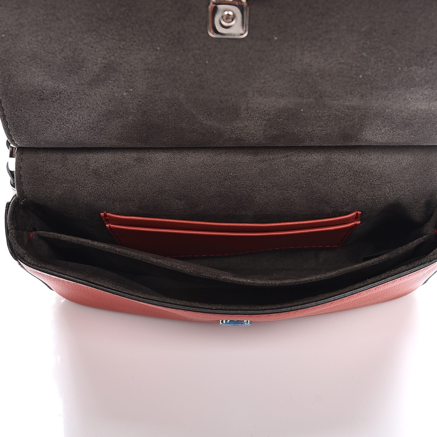 Fendi Vitello Dolce Monster Eyes Studded Micro Double Baguette Carbone White Multicolor 9 of 11