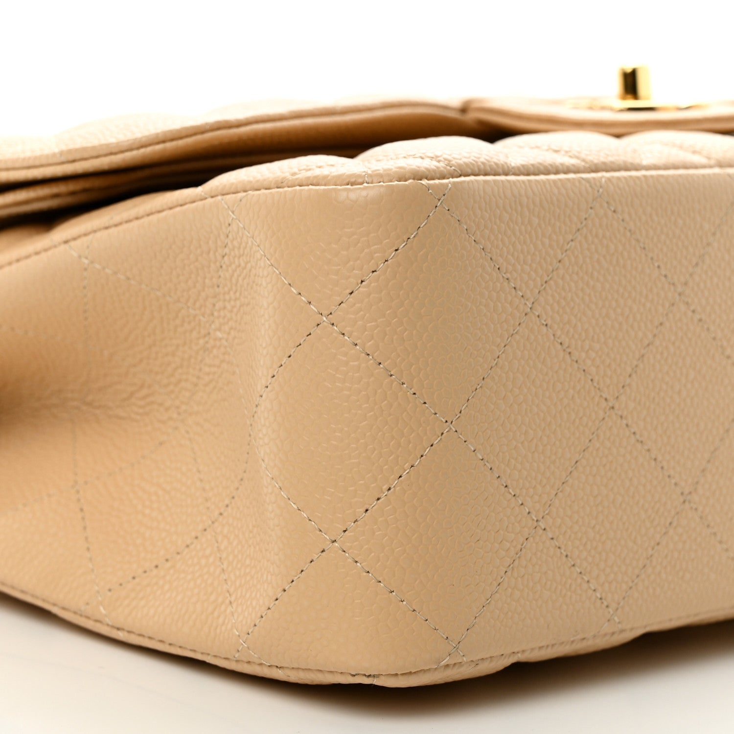 Chanel Caviar Quilted Jumbo Double Flap Beige Clair 9 of 11