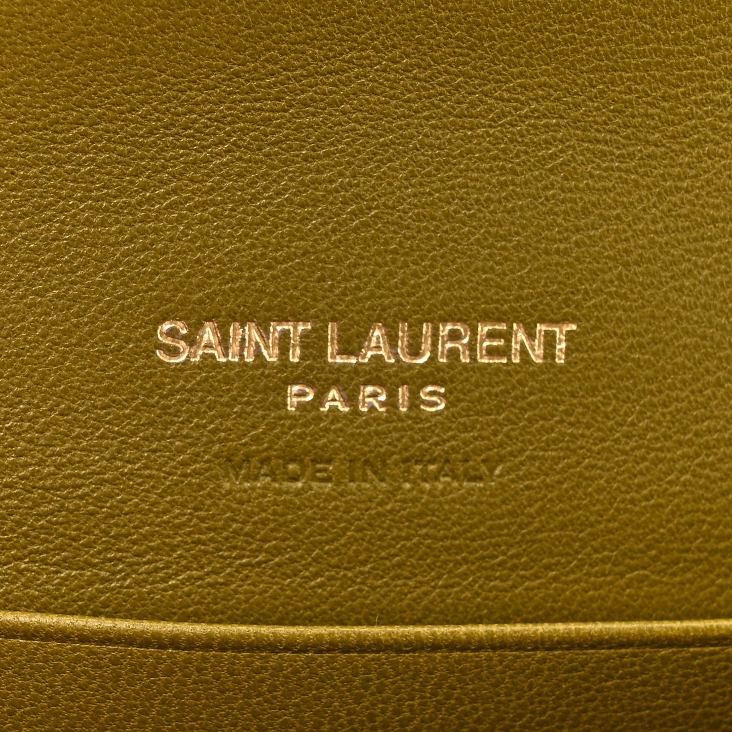 Lambskin Carre Quilted Cassandre Small Envelope Wallet Olive Drab