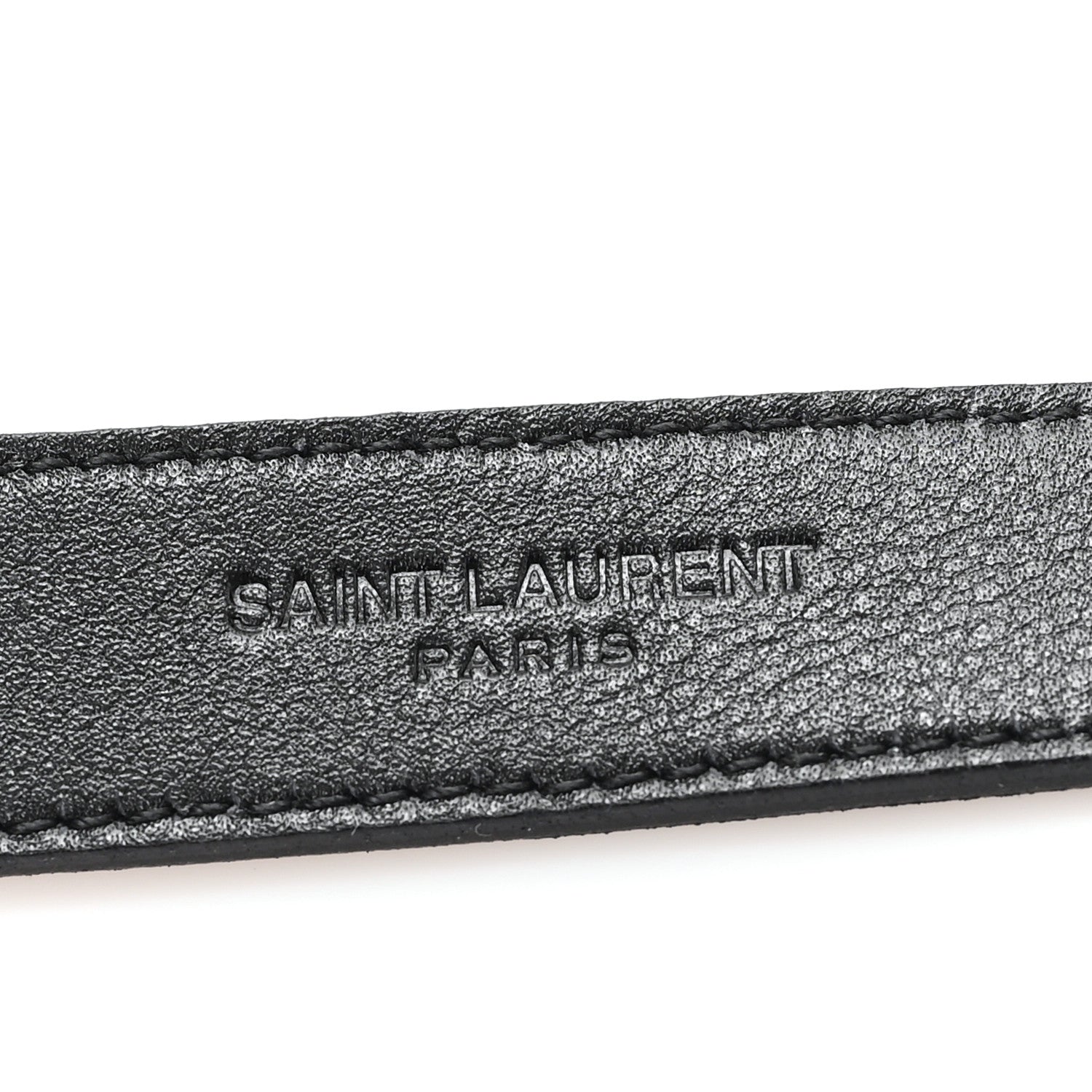 Saint Laurent Grained Lambskin La 66 Thin Belt 75 30 Black 3 of 5