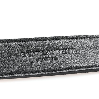 Saint Laurent Grained Lambskin La 66 Thin Belt 75 30 Black 3 of 5
