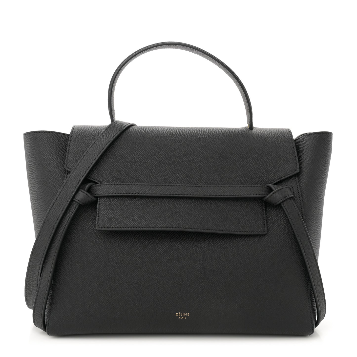 Grained Calfskin Mini Belt Bag Black