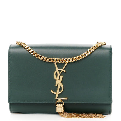 Saint Laurent Smooth Calfskin Small Classic Monogram Kate Tassel Satchel Dark Leaf 1 of 11