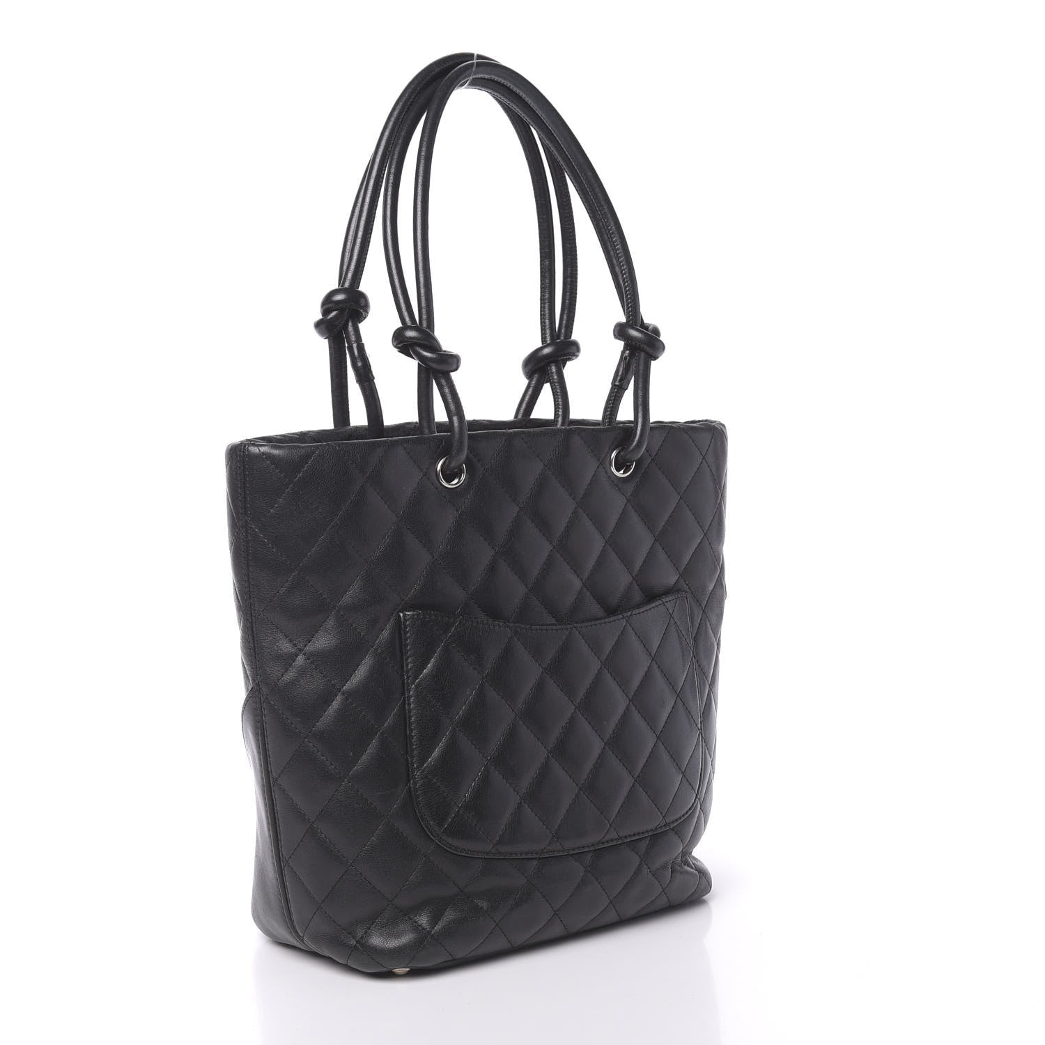 Chanel Calfskin Quilted Medium Cambon Tote Black White 3 of 15