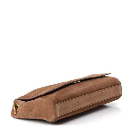 Saint Laurent Smooth Calfskin Suede Medium Reversible Monogram Kate Satchel Light Ochre 4 of 11