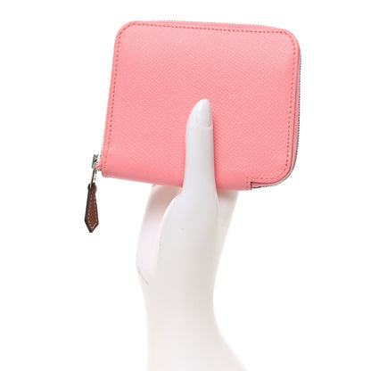 Hermes Epsom Silk'In Compact Wallet Rose Confetti 2 of 7