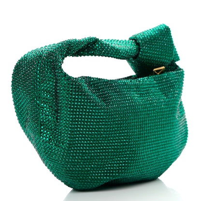 Bottega Veneta Crystal Embellished Satin Mini Hotfix Jodie Emerald 3 of 10