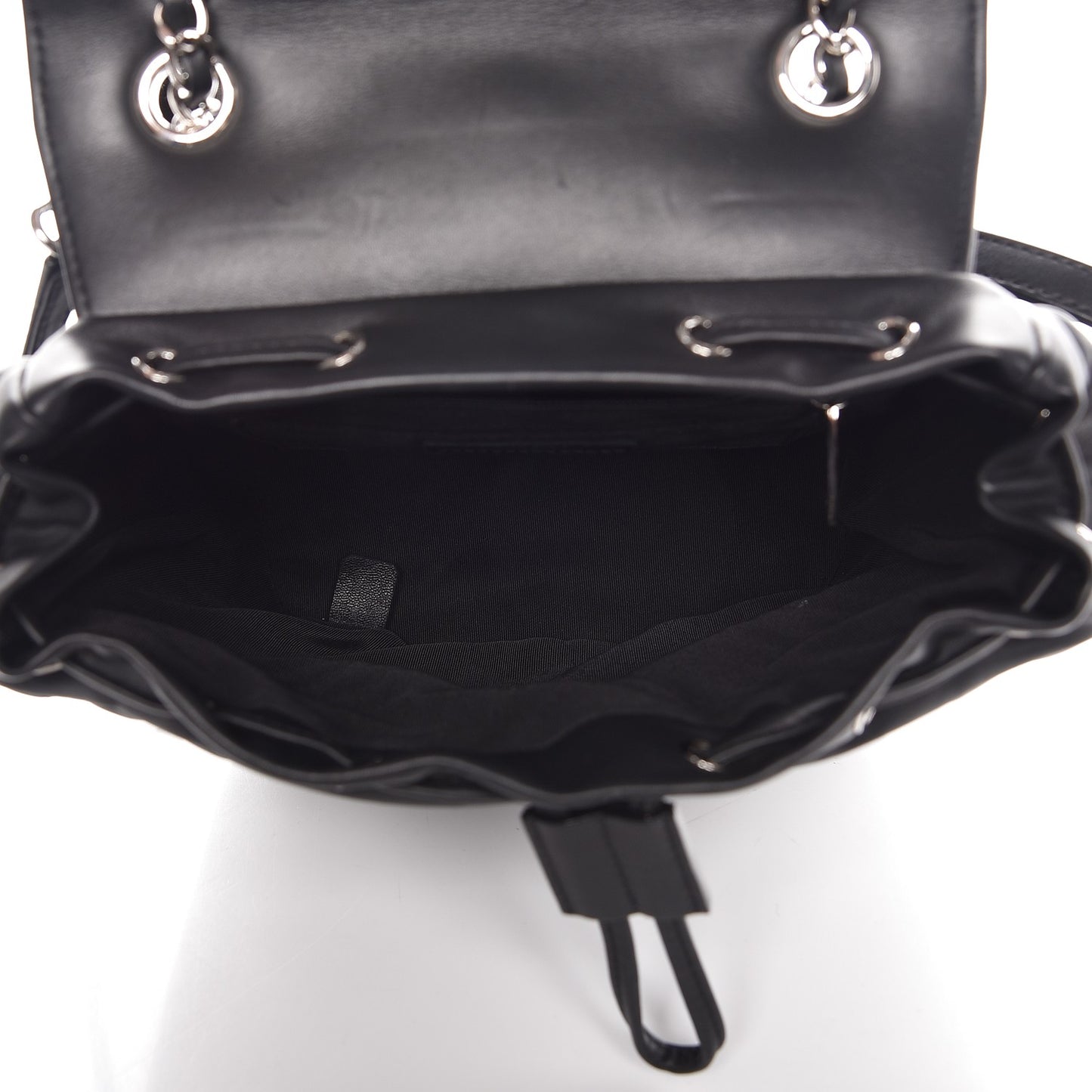 Lambskin Chevron Quilted Small Urban Spirit Backpack Black