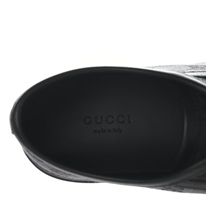 Gucci GG Monogram Calfskin Womens Low Top Sneakers 38 Piombo Black 7 of 9