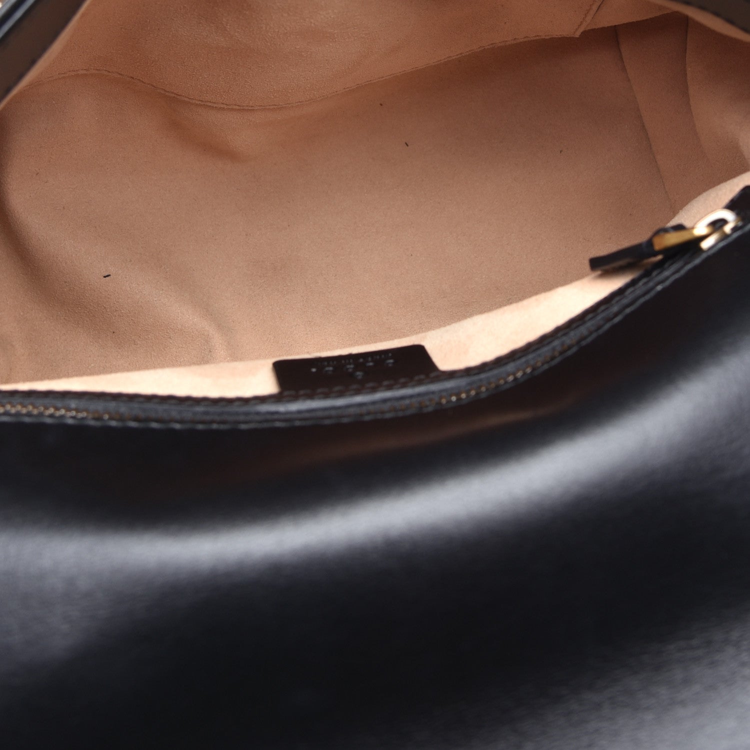 Gucci Calfskin Matelasse Small GG Marmont Top Handle Shoulder Bag Black 5 of 9