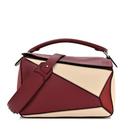 Loewe Calfskin Medium Puzzle Bag Wine Garnet 1 of 9