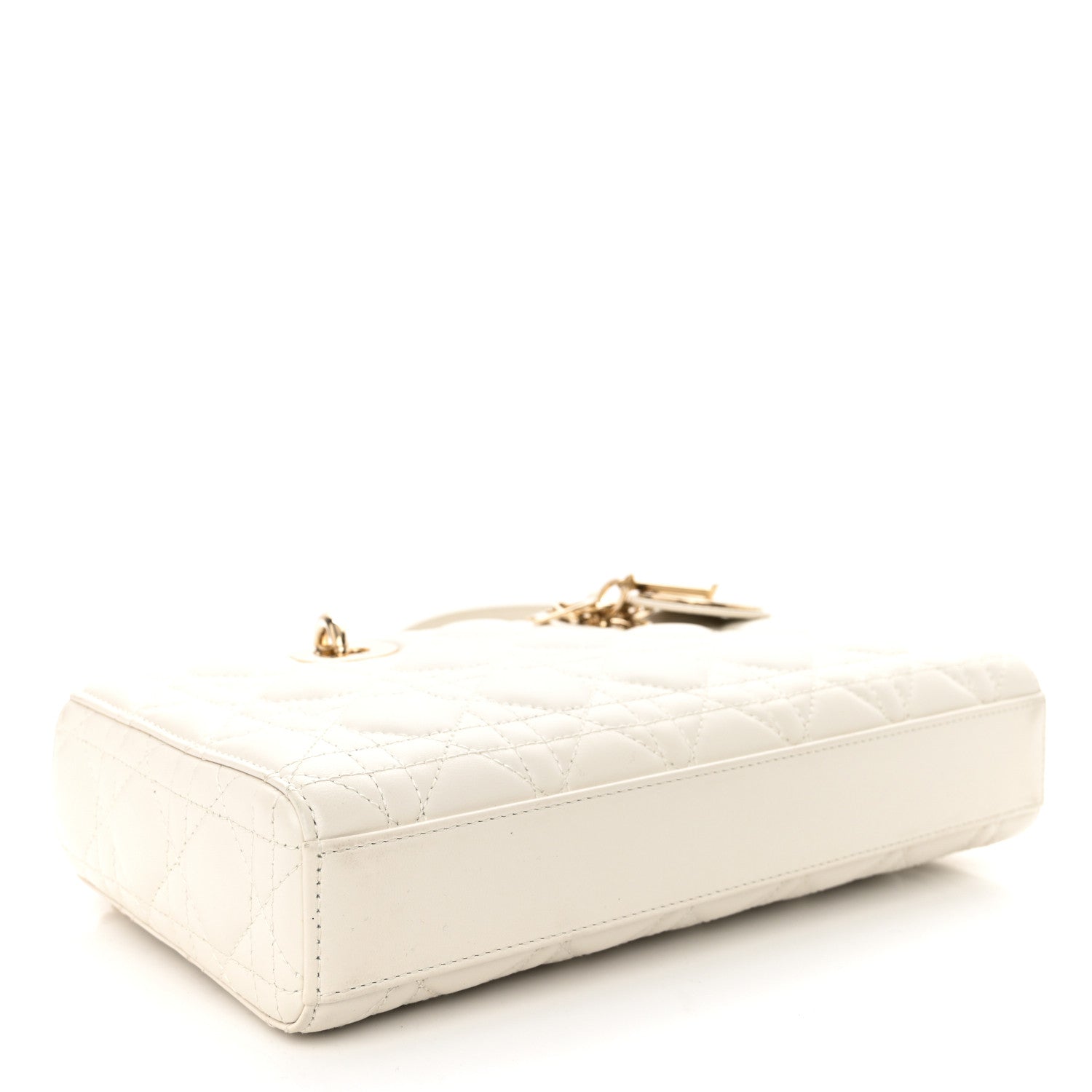 Christian Dior Calfskin Cannage Lady D-Joy White 4 of 10